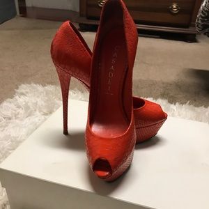 Casadei peep toe pumps
